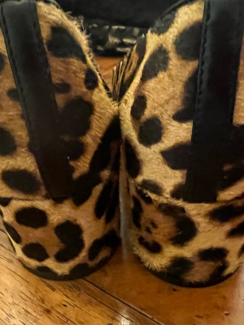 J. Crew Leopard Print Ballet 2 inch Heel in Tan and Black - Picture 6 of 8